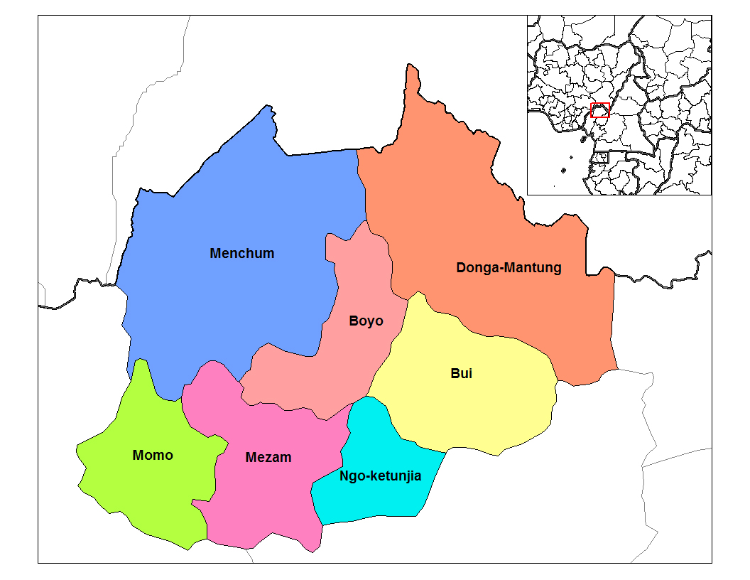 Carte de la région Nord-ouest